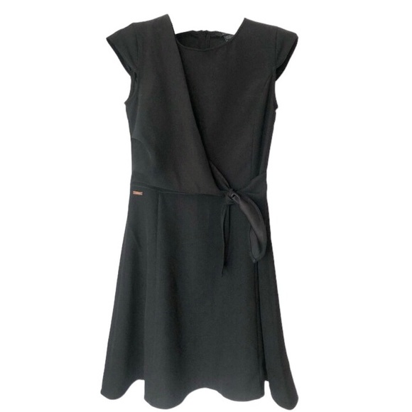 Armani Exchange faux wrap dress black size 0 - Picture 1 of 9